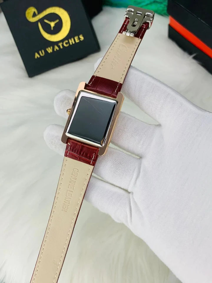 Cartier Tank Roman Brown with Golden