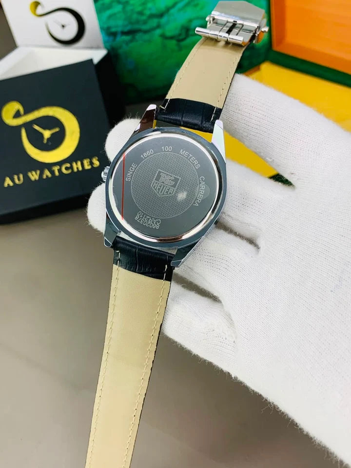 Tag Caliber 5 Watch With Day & Date (Black)