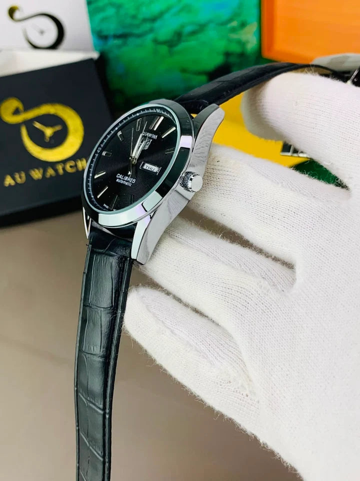 Tag Caliber 5 Watch With Day & Date (Black)