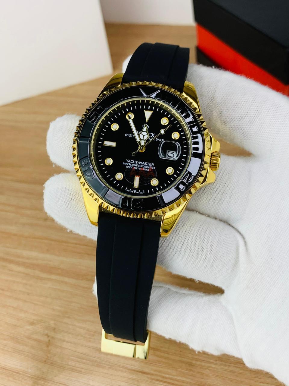 Yacht Master Men Watch | Golden