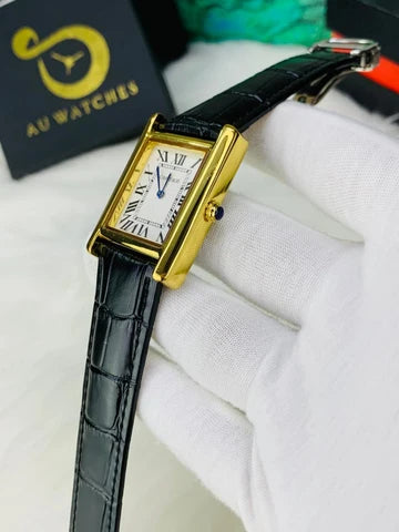 Cartier Tank Roman  Black Golden (Master Lock)