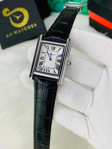 Cartier Tank Roman  Black Silver (Master Lock)