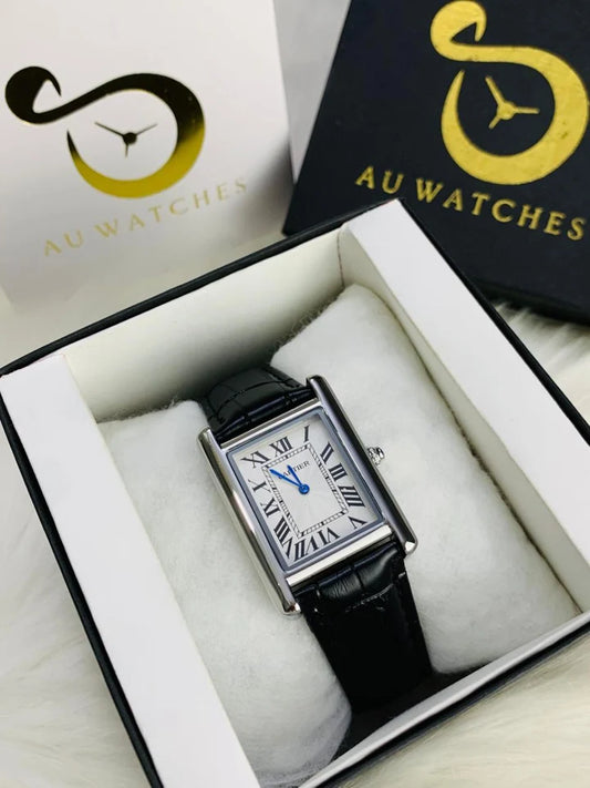 Cartier Tank Roman  Black Silver (Master Lock)