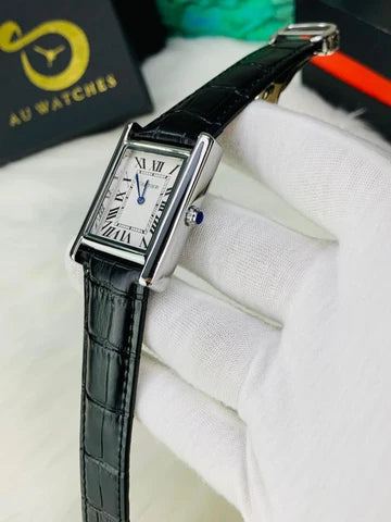 Cartier Tank Roman  Black Silver (Master Lock)